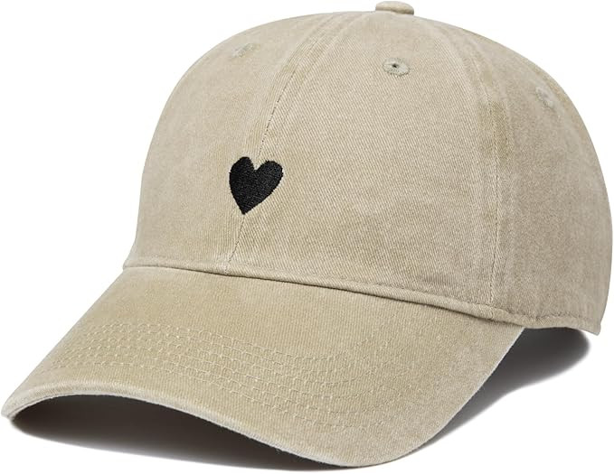 Hat, Embroidered Brushed Cotton Women’s Baseball Hat Unisex Fit, Adjustable One Size | Amazon (US)