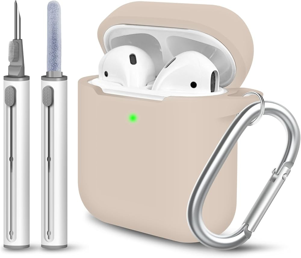 for AirPods Case Cover, Come with Clean Pen，Soft Silicone Protective Cover for Women Men Compat... | Amazon (US)