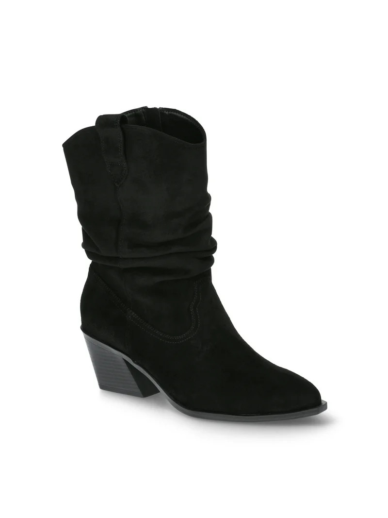 Time and Tru Women's Western Slouch Boots | Walmart (US)