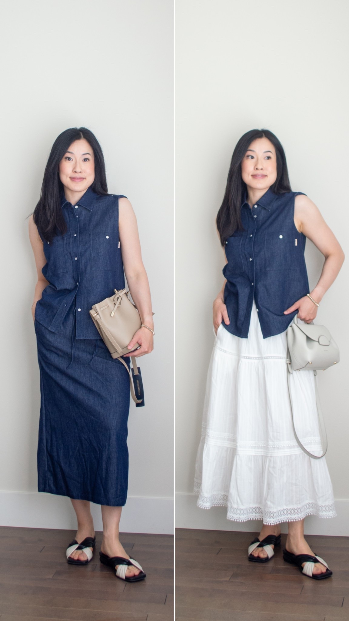 Love the versatility of their pieces that you can easily dress up or down 💙 wearing the Francesca denim skirt (XS/P), Giulia denim shirt (XS), and Sybilla maxi skirt (XS/P) from Fabrique. Use code mySharon for 15% off your first order!

#LTKStyleTip #LTKPetite