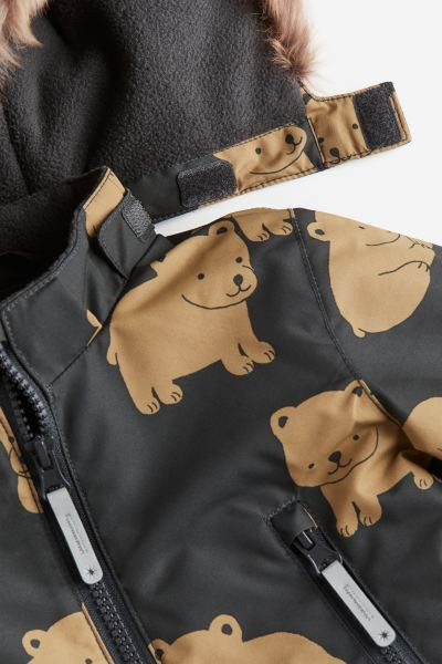 Water-repellent all-in-1 suit - Dark grey/Bears - Kids | H&M GB | H&M (UK, MY, IN, SG, PH, TW, HK)
