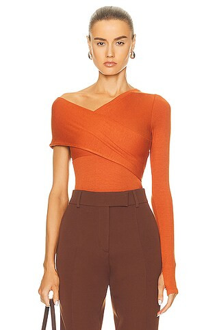 ALIX NYC Blake Bodysuit in Amber | FWRD | FWRD 