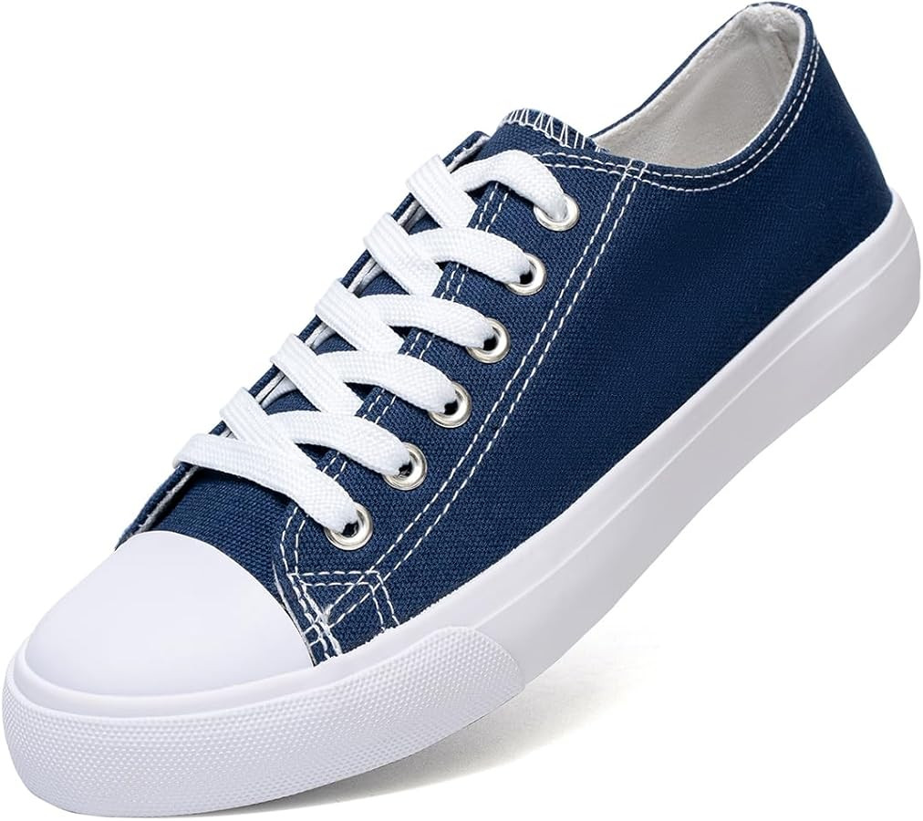 Canvas Shoes for Women Casual Low Top Sneakers Fashion Womens Tennis Shoes for Everyday Wear | Amazon (US)
