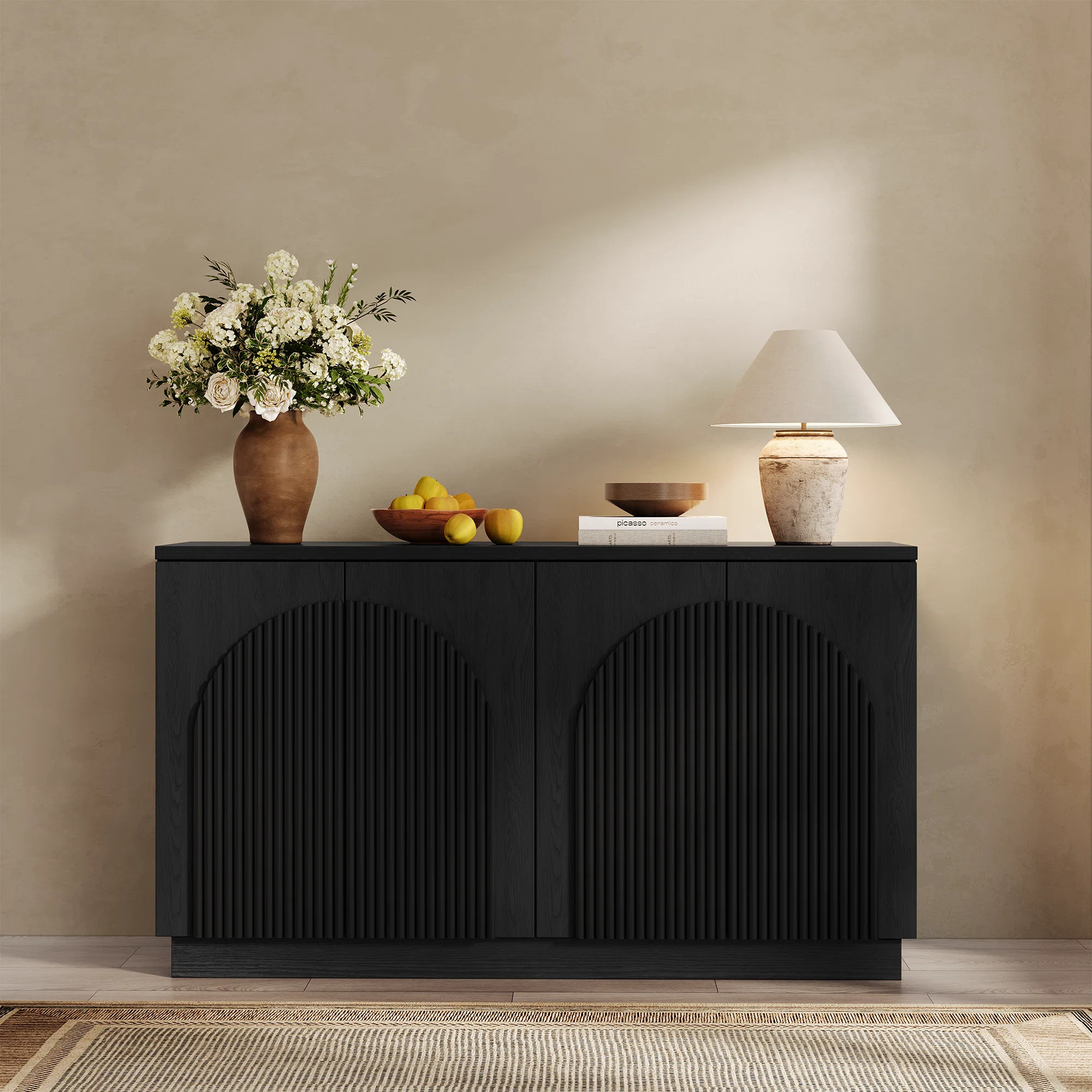 Designer 55'' Curved Three-dimensional Texture Sideboard | Wayfair North America