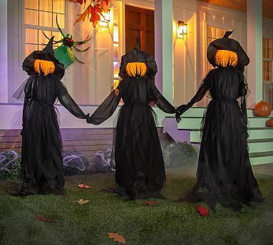 Lit Halloween Witches, Set Of 3 | Pottery Barn (US)