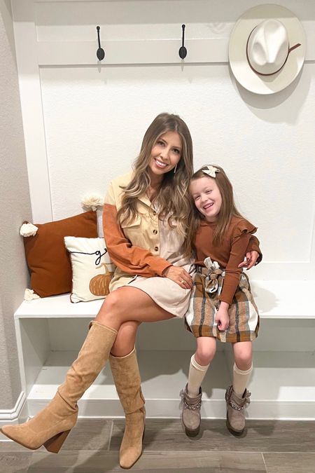 It’s boots season, y’all! 👢Sharing our favorite boots that can be worn during any season!

Corduroy shirt dress, mommy and me, tan knee high boots, girls boots, white hat, matching mommy, family style, shirt dress, shades of brown, rodeo outfit, rodeo style, western fashion, boho chic, neutral colors.

#LTKkids #LTKfamily #LTKshoecrush