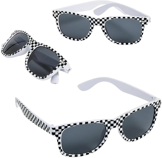 Fun Express Kids Sunglasses Bulk - Set of 12, Stay Cool in Style with Checkered Flag Party Favor ... | Amazon (US)
