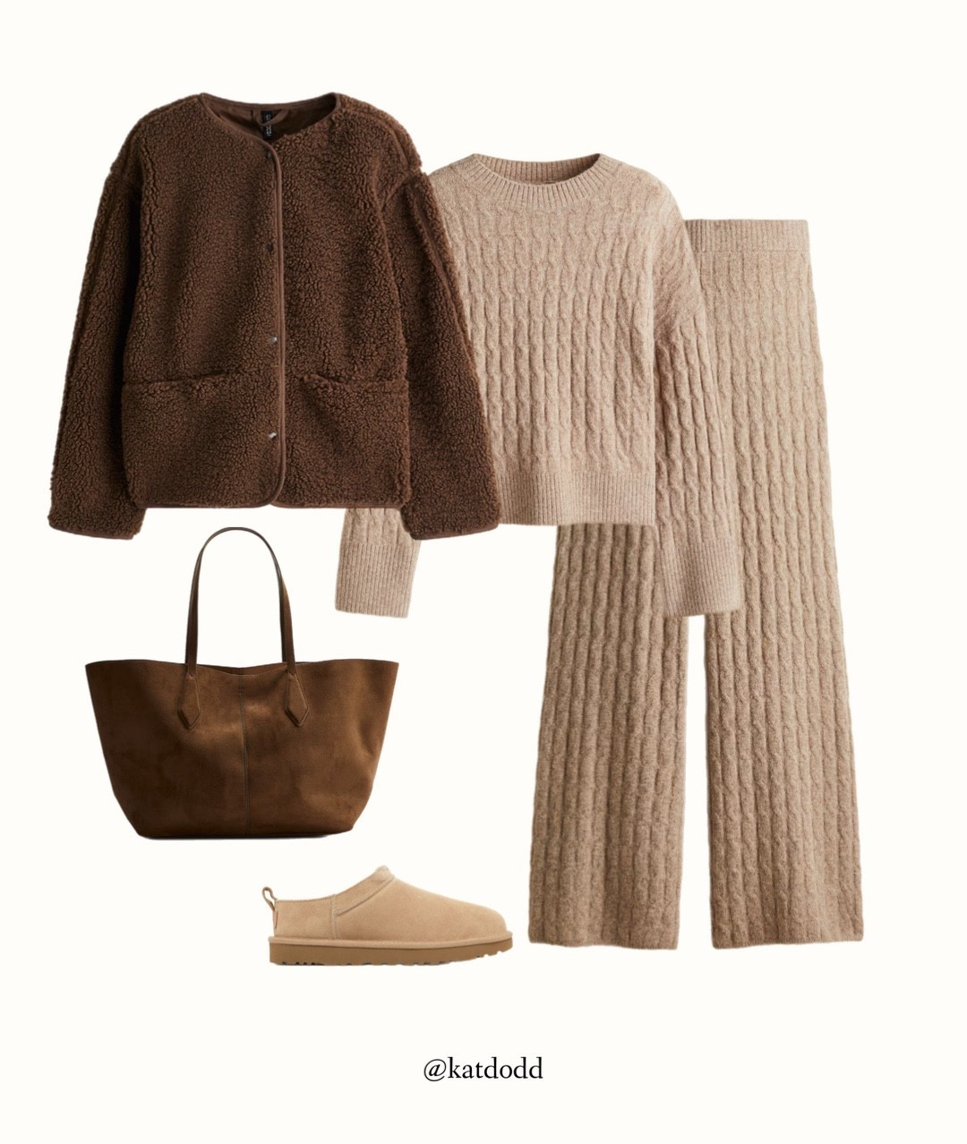 My fave outfits in the H&M members sale 🤍 cable knit coord!! 


H&M members sale 15% off micro ugg sand suede shoulder bag cable knit beige cord teddy coat chocolate brown 
Autumn winter season outfit inspo

#LTKautumn #LTKuk #LTKwinter
