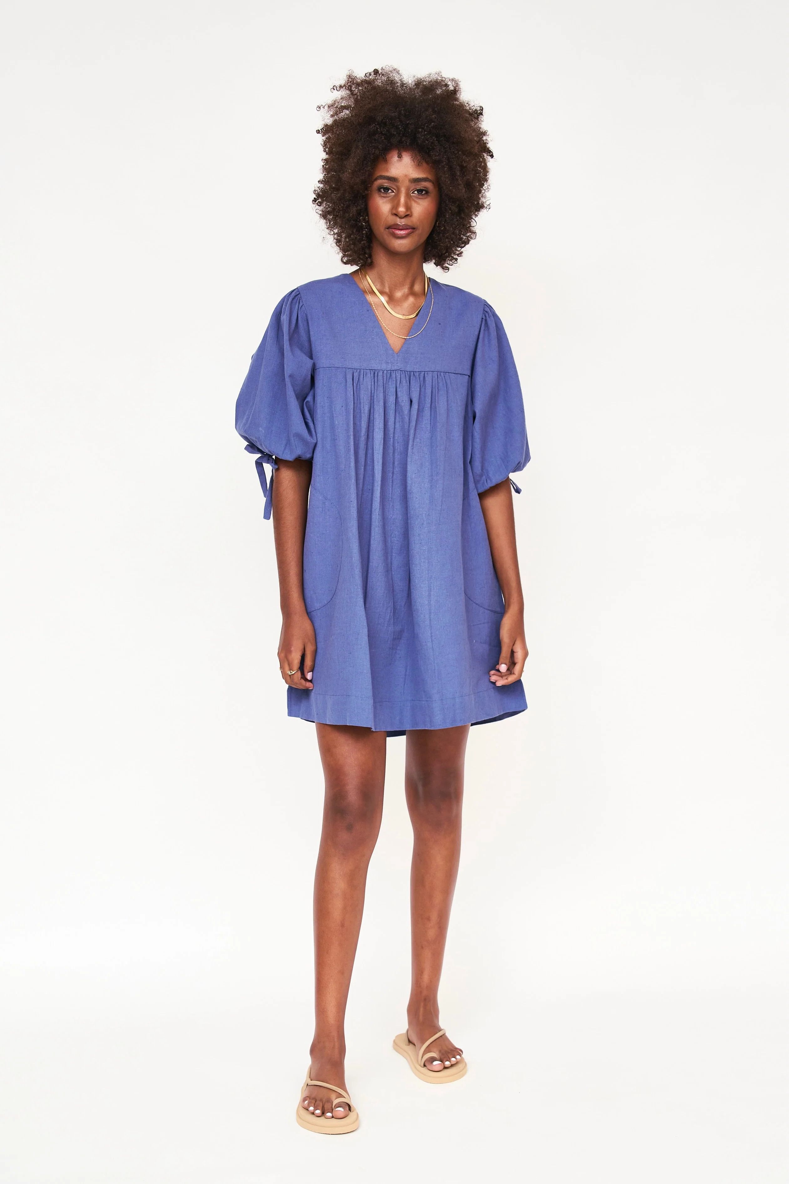 belem dress in cobalt - MIRTH | MIRTH