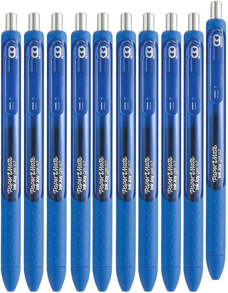 Paper Mate Inkjoy Gel Retractable Gel Ink Pens, Pack of 10 (Blue, Medium Point) | Amazon (US)