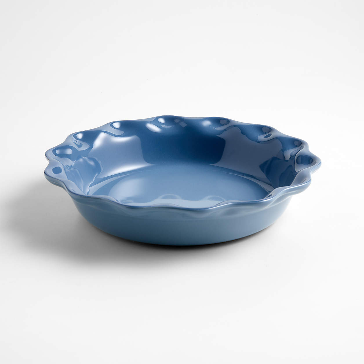 Le Creuset Heritage 9" Chambray Ceramic Pie Dish + Reviews | Crate & Barrel | Crate & Barrel