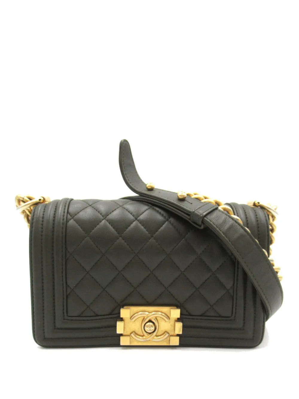 CHANEL Pre-Owned 2020s Boy shoulder bag - Green | Farfetch Global