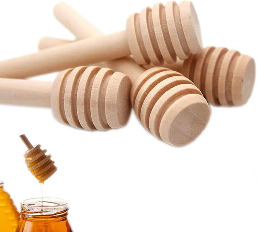 Honey Dipper Stick,mini honey dipper,50 PCS 3 inch Wooden Honey Dipper Stick,Honey Stirrer Honey ... | Amazon (US)