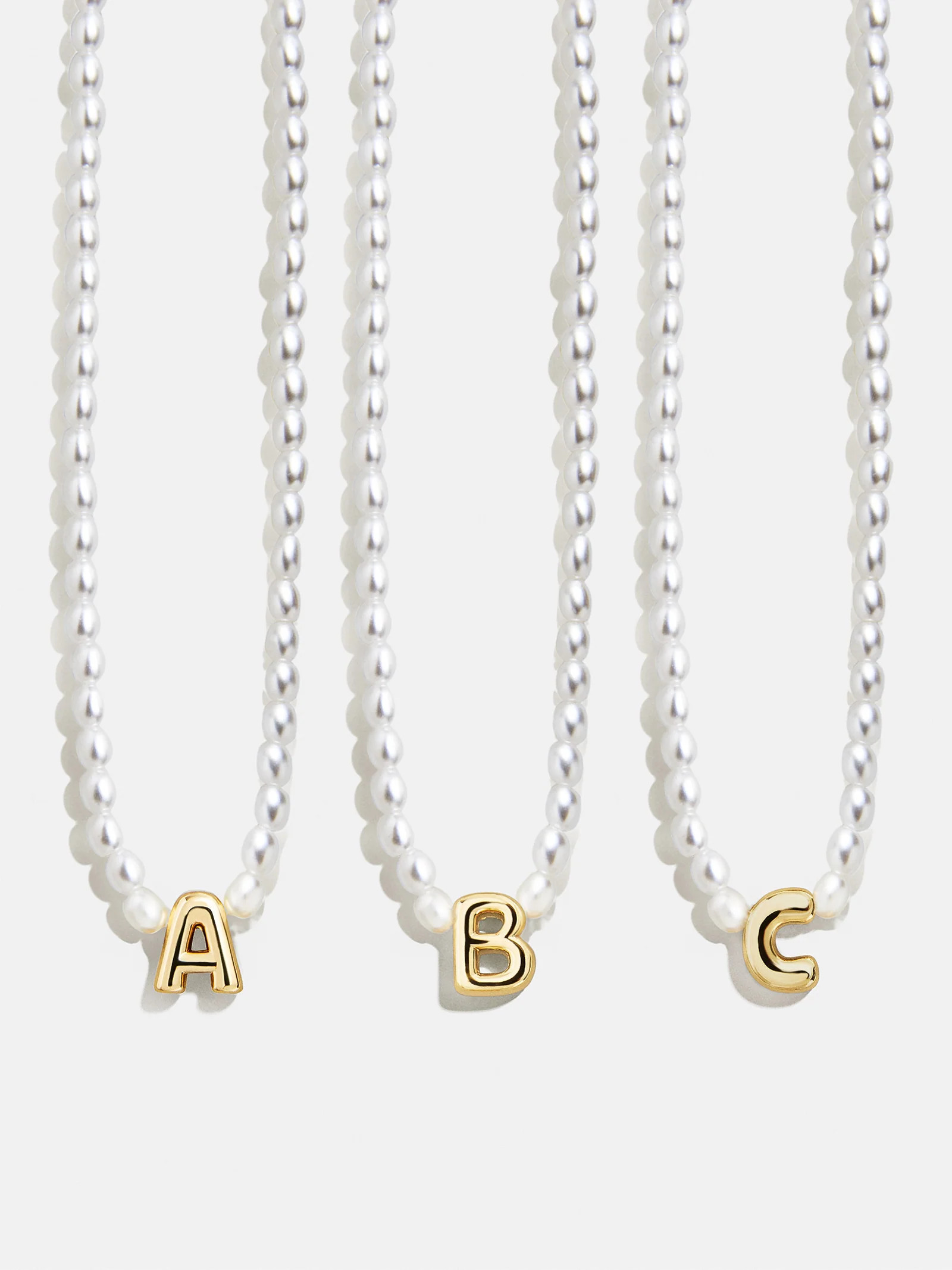 Playful Pearls Kids’ Initial Necklace - Gold/Pearl | BaubleBar