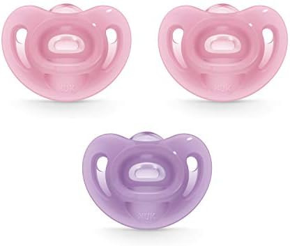 NUK Sensitive Orthodontic Pacifiers, 0-6 Months, 3 Pack | Amazon (US)