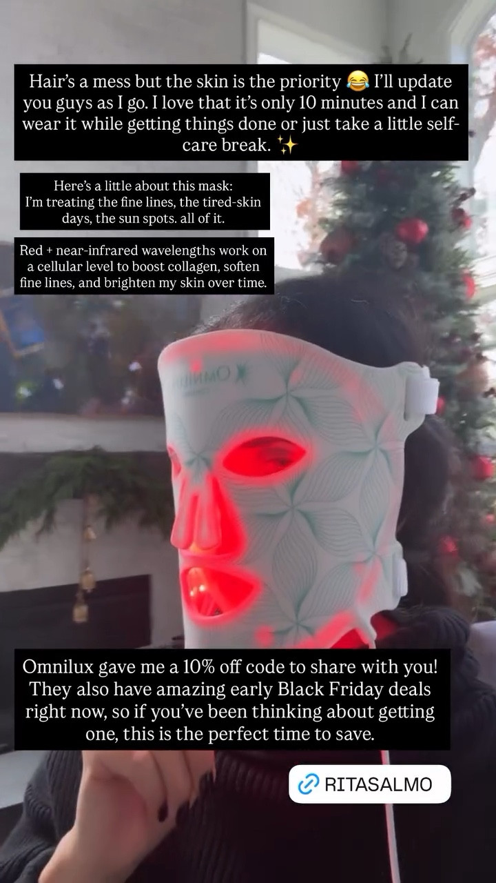 Omnilux led on sale right now with great Black Friday deals. Great for gift ideas 

Skin goals | skin routine | Black Friday deals | Omnilux led | red light therapy | Rita salmo 

#LTKCyberWeek #LTKGiftGuide #LTKBeauty