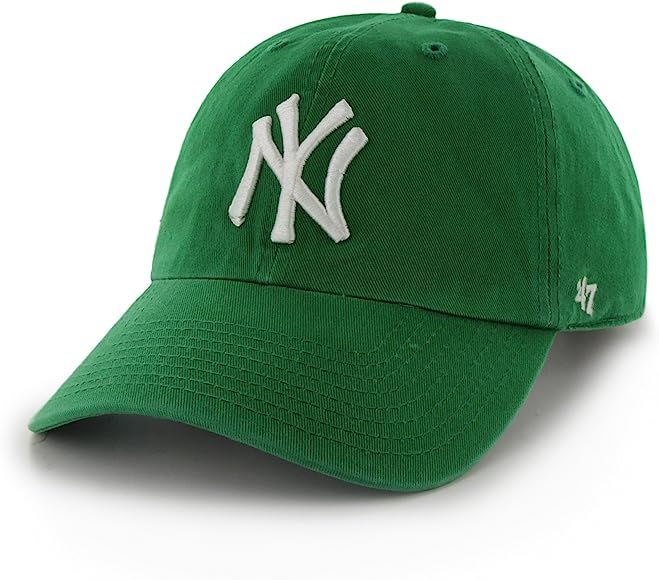 MLB New York Yankees '47 Brand Clean Up Adjustable Cap, One Size, Kelly | Amazon (US)
