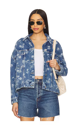 x We The Free Opal Swing Denim Jacket in Fallen Daisy | Revolve Clothing (Global)