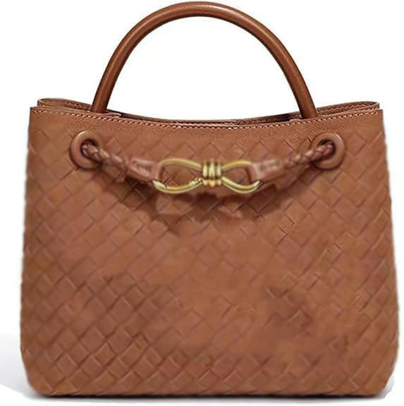 Suede Woven Tote Bag for Women Retro Woven Bag Handbag Bow Shoulder Satchel Suede Crossbody Purse... | Amazon (US)