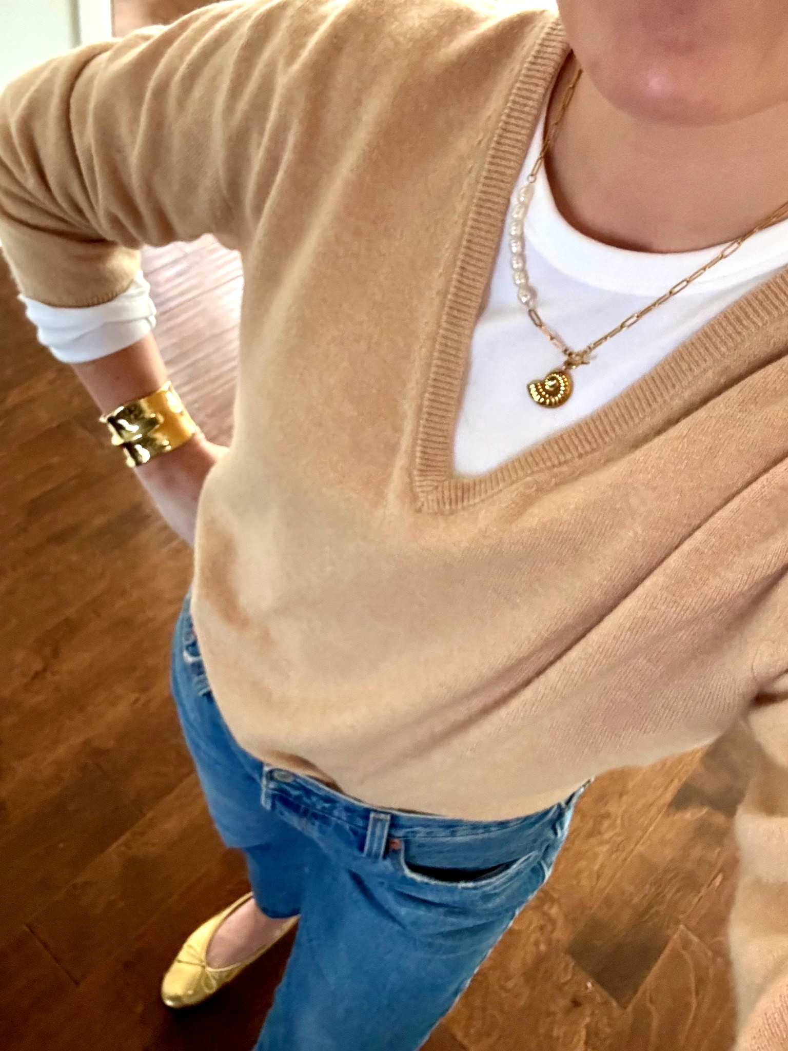 A go to uniform when I’m short on time or brain cells featuring a favorite layering tee and cuff. 

#LTKdayinmylife #LTKmomlife #LTKootd