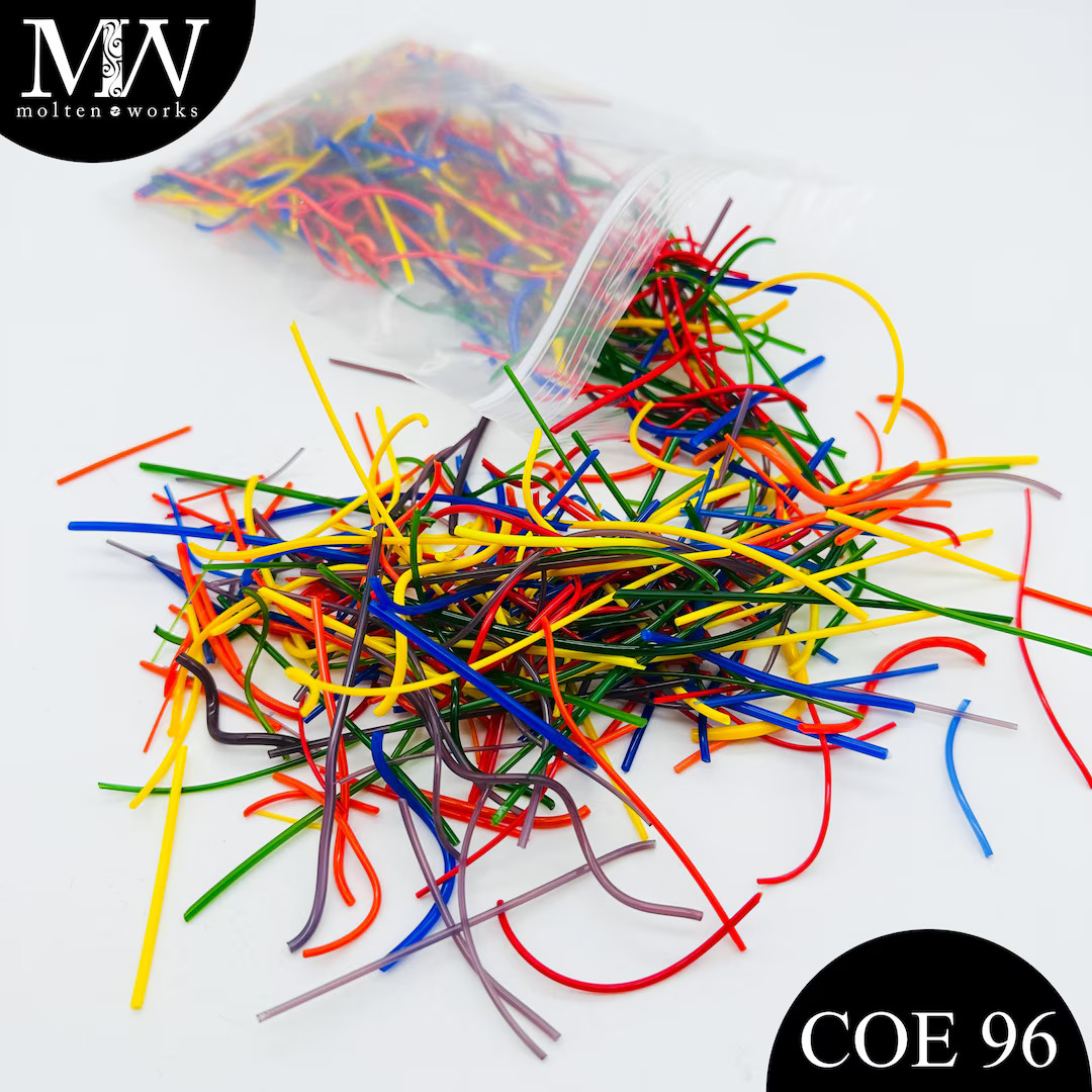 COE 96 Mini Vitrigraph Strands (9oz) - Rainbow Mixed Pack - Etsy | Etsy (US)