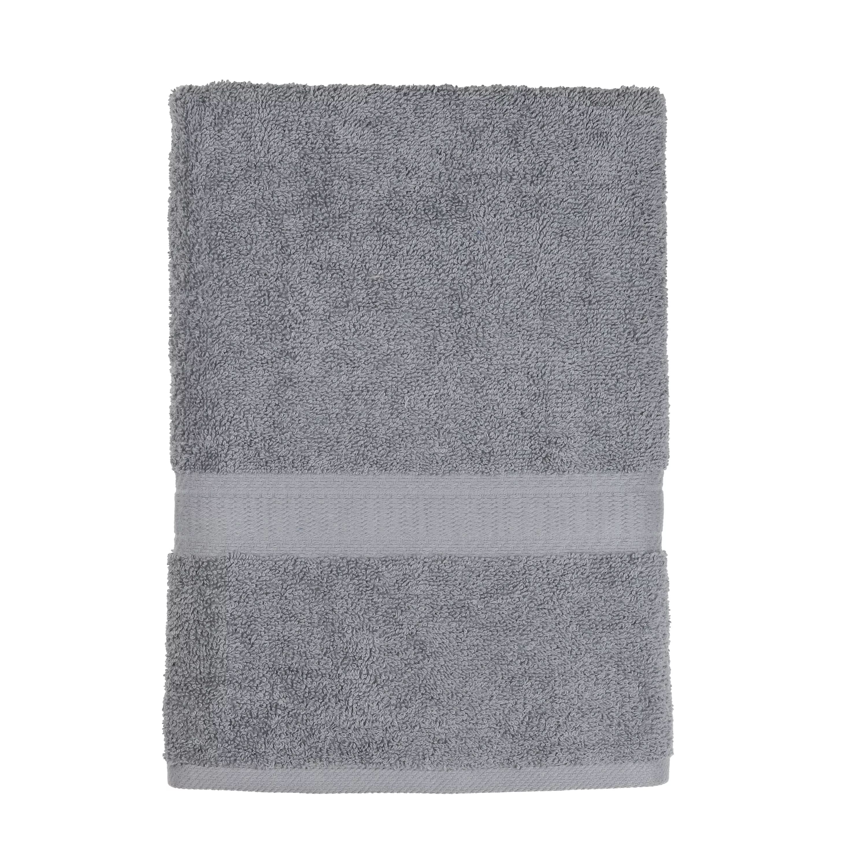 Mainstays Solid Bath Towel, School Grey | Walmart (US)