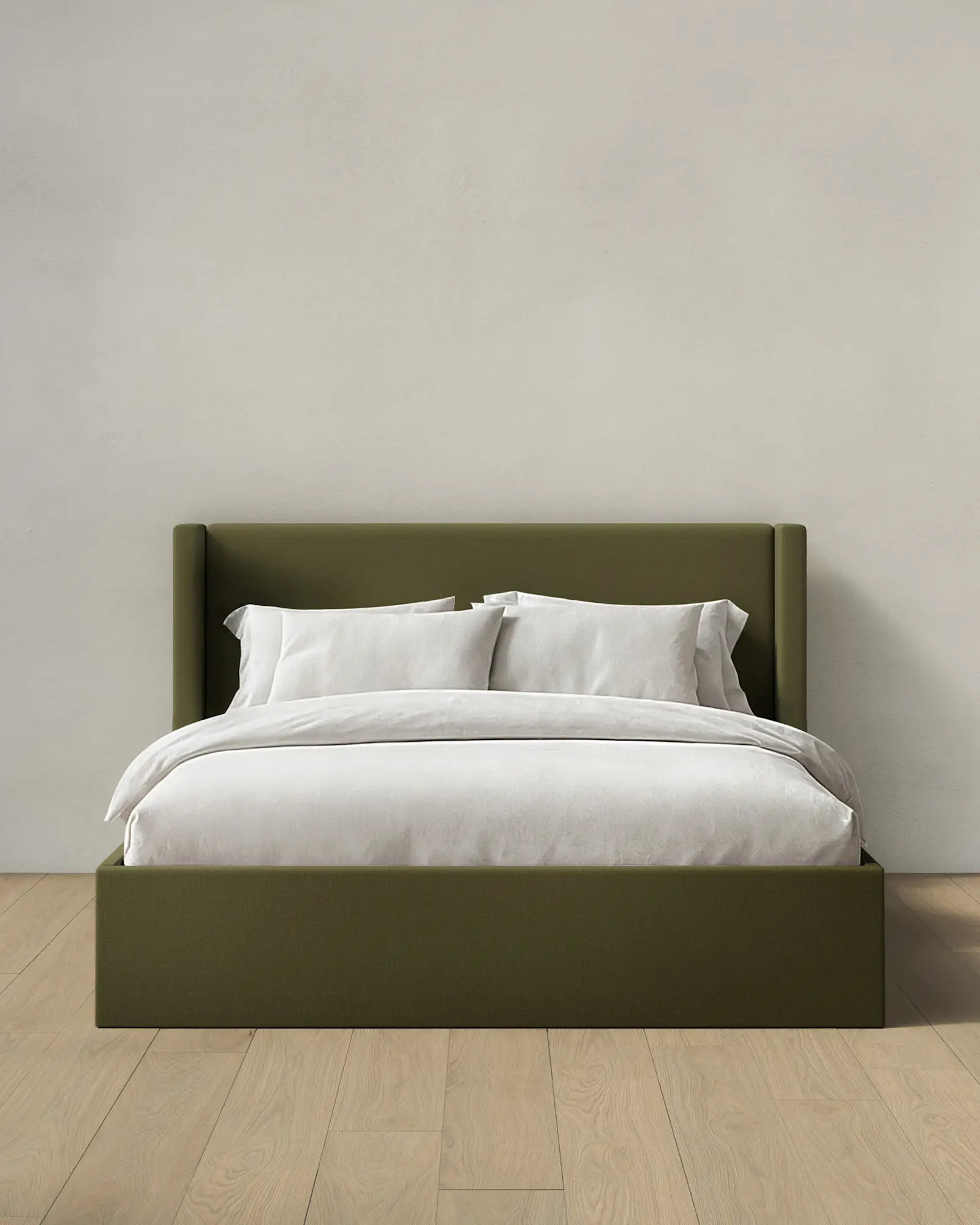 Linen Wingback Bed - Low Headboard | Quince