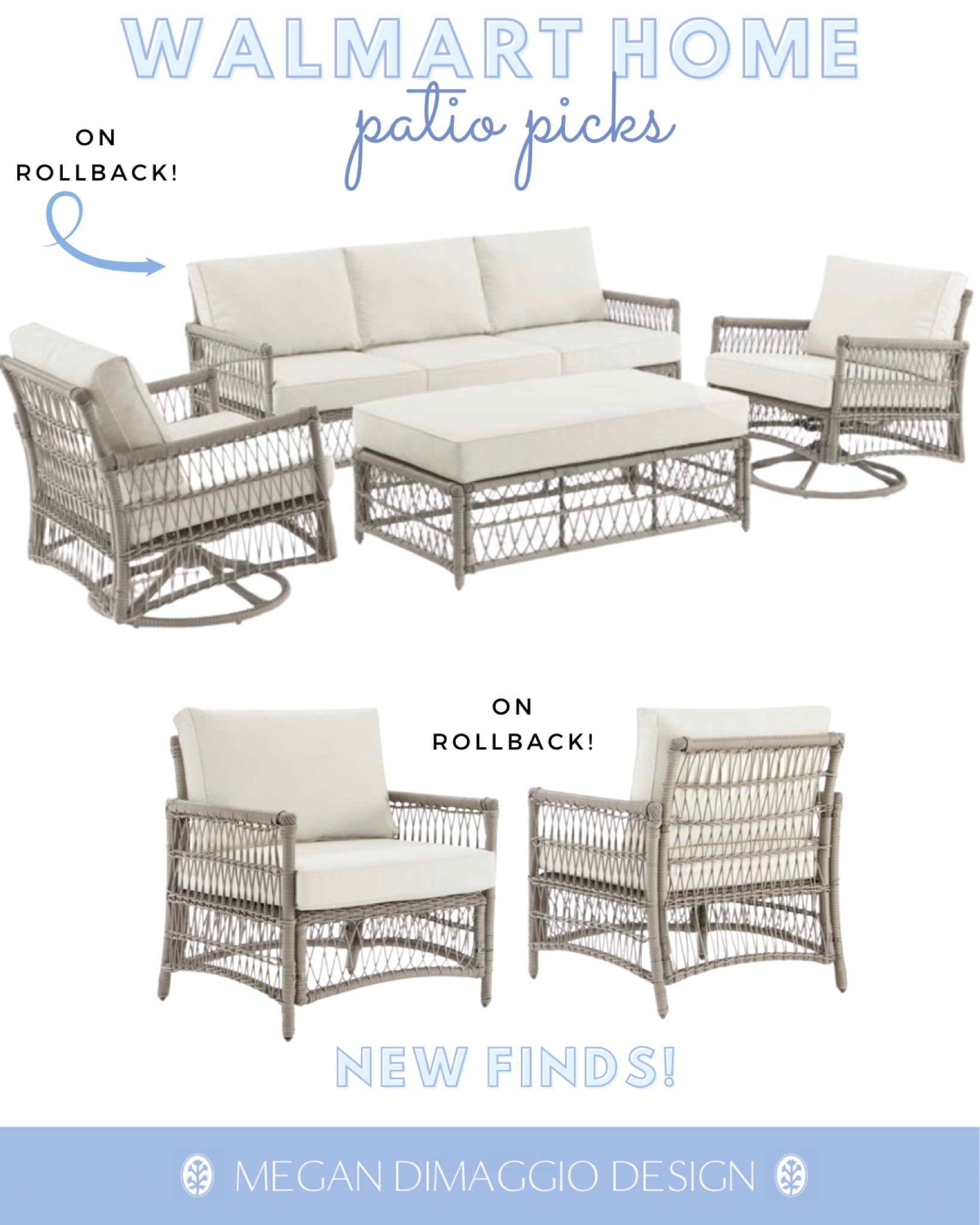 And wow!! I’m amazed at this new outdoor patio furniture set find from Walmart!!  It reminds me so much of the designer set Kingsley Bate wicker furniture but for way less!! 😍🙌🏻☀️ AND several pieces are on rollback!! More options linked!

#LTKsalealert #LTKSeasonal #LTKhome