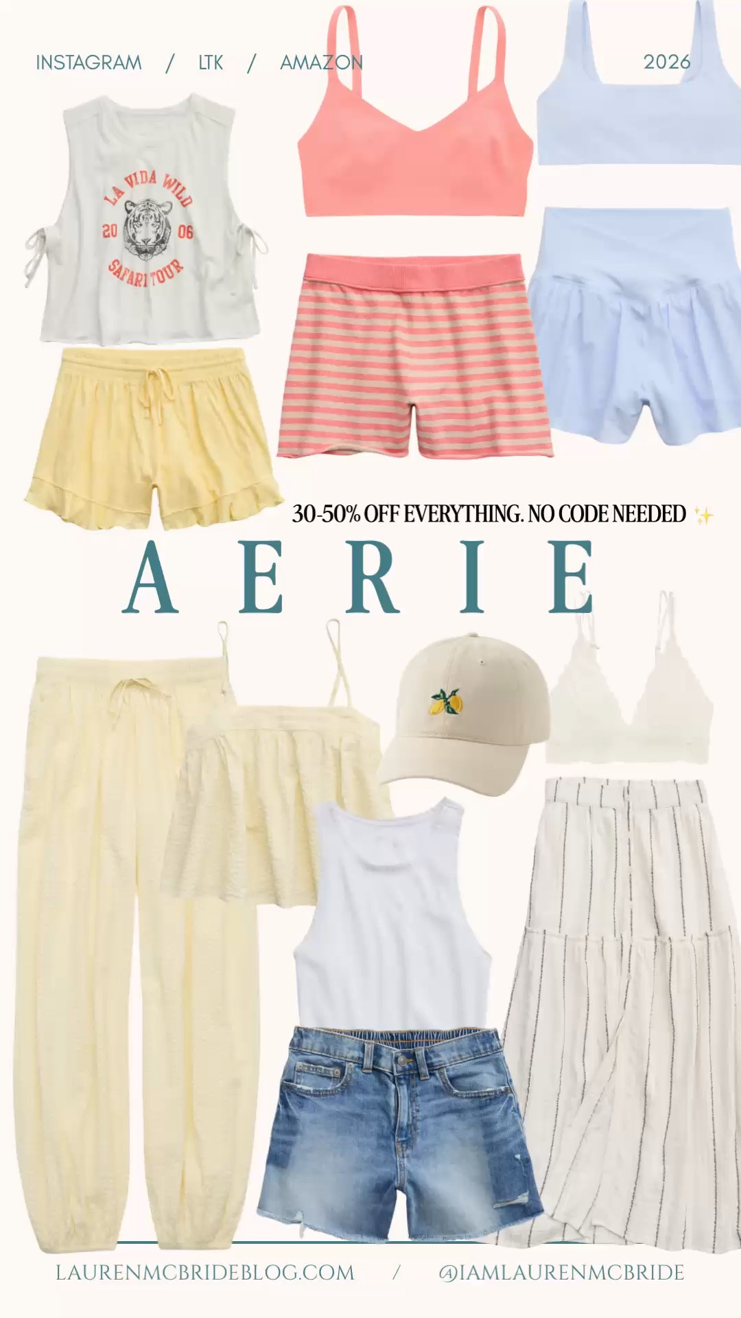 @Aerie  summer break sale — 30–50% off, no code needed 🛍️

Aerie, Aerie sale, Aerie new arrivals, summer sale, Memorial Day sale, Memorial Day weekend, summer outfits, summer fashion, summer style, vacation outfit, sale alert, sale finds

#LTKSeasonal #LTKSaleAlert #LTKootd