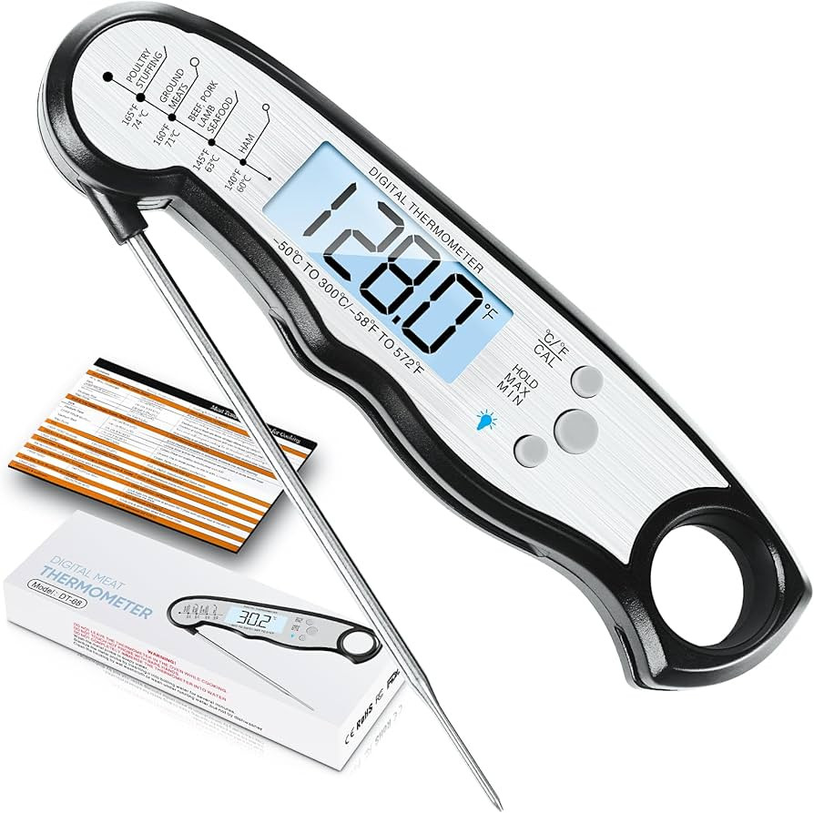 Digital Meat Thermometer, Waterproof Instant Read Food Thermometer for Cooking and Grilling, Kitc... | Amazon (US)