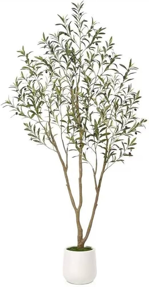 CROSOFMI Artificial Olive Tree 210 cm Large Artificial Plants Indoor in Plastic Pot Tall Fake Fau... | Amazon (UK)