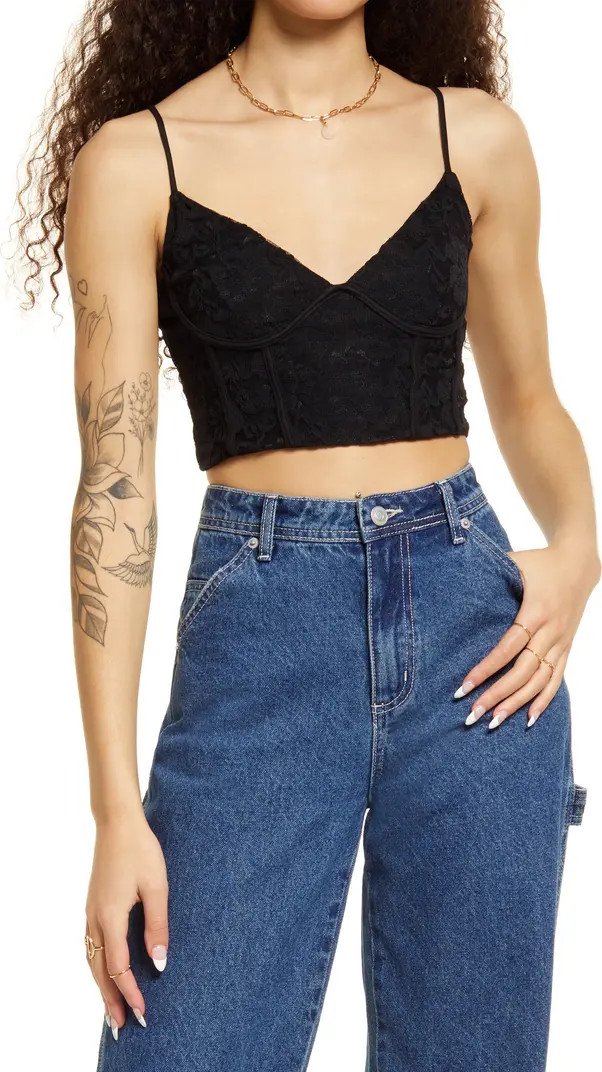 BP. Crop Lace Corset Bralette | Nordstrom | Nordstrom