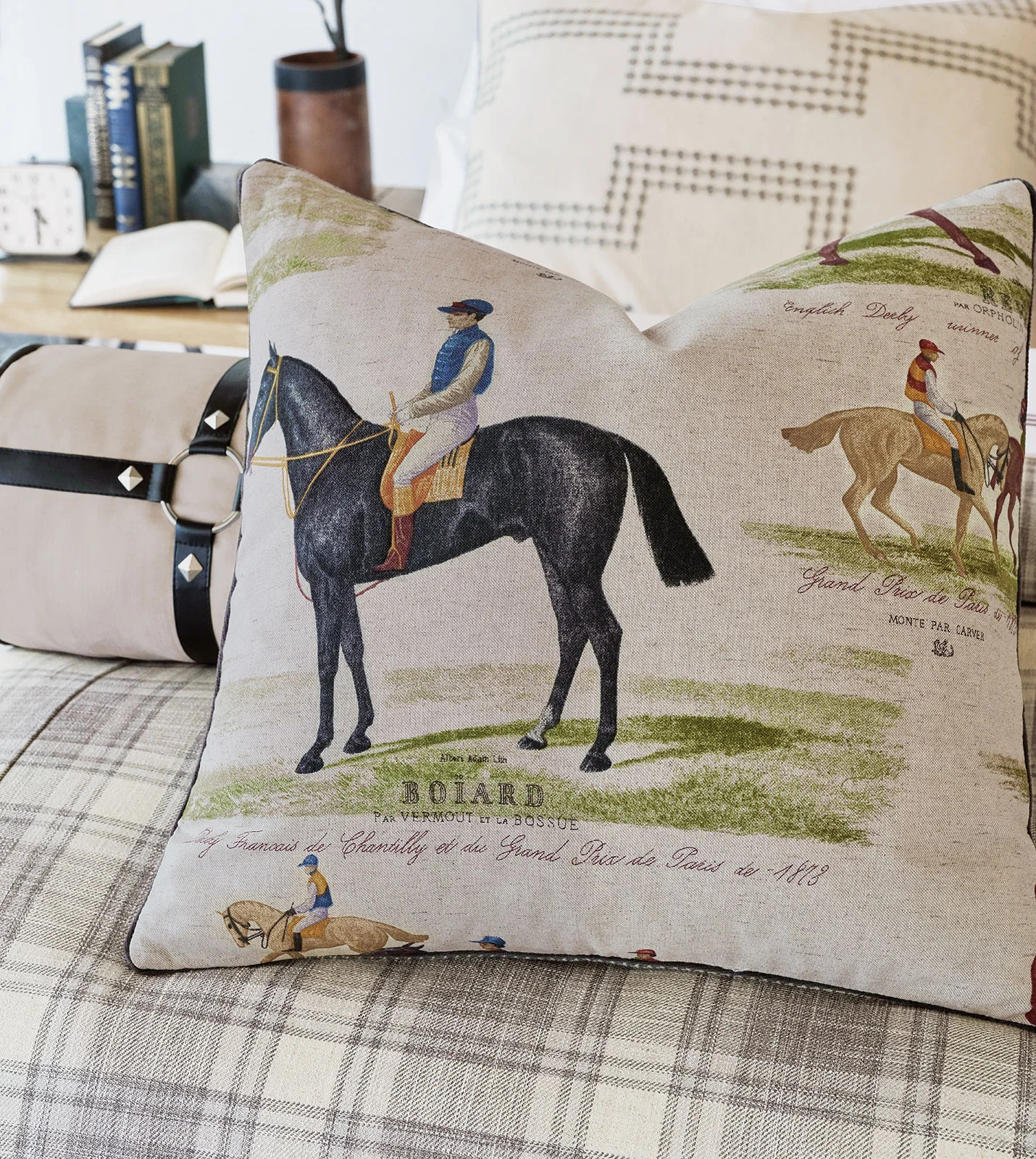 Equestrian Jockey Horse Throw Pillow Cover & Insert | Wayfair North America
