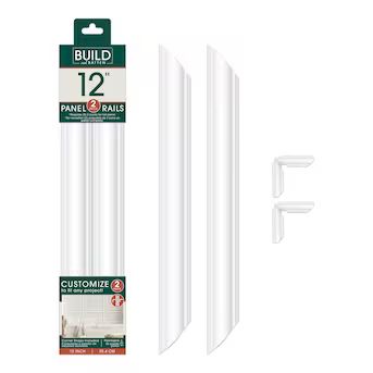 BUILD and BATTEN 2 Pack Panel Rail Kit 12-in Unfinished Polystyrene Wall Panel Moulding Lowes.com | Lowe's