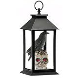 National Tree Company Pre-Lit Crow and Skull Lantern Decoration, LED Lights, Halloween Collection, 1 | Amazon (US)