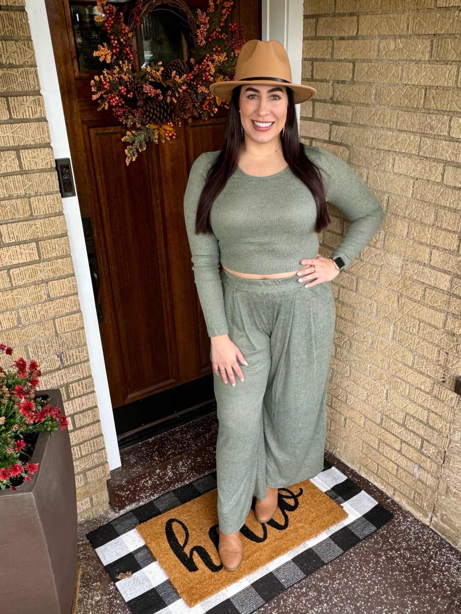 Amazon outfit size large. Prolly would have sized up to an xl for more length in the pants. I am 5’6” for reference  

#LTKfindsunder100 #LTKmidsize #LTKstyletip