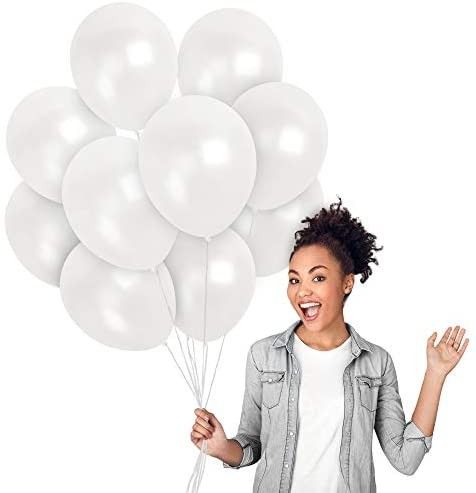 Pearl White Balloons 12 Inch - White Latex Balloons - 36 Pack White Balloons for Wedding Receptio... | Amazon (US)