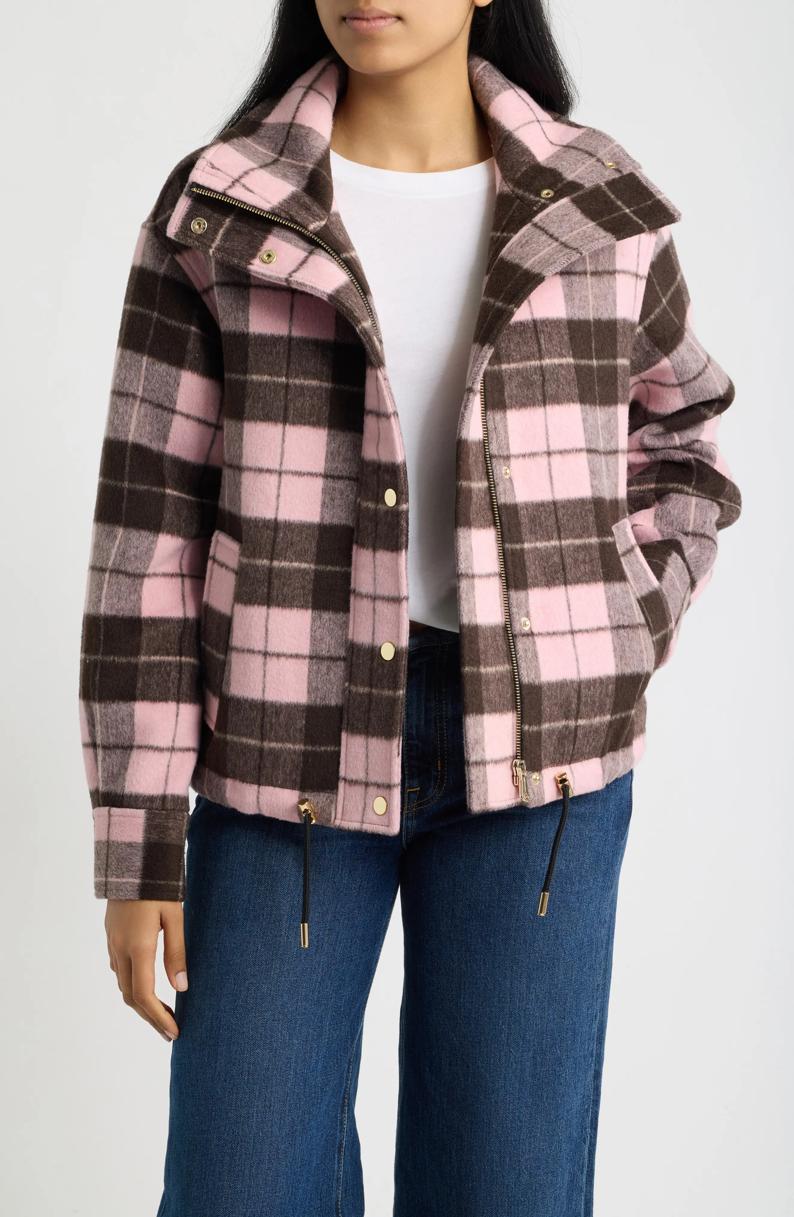 Bernardo Plaid Bomber Jacket (Women) | Nordstrom | Nordstrom