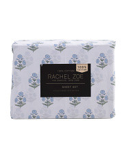 Cotton Poppy Block Print Sheet Set | Marshalls