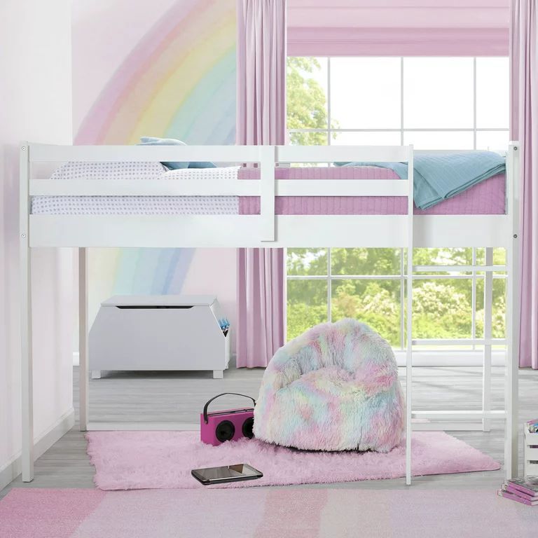 Delta Children Twin Loft Bed with Guardrail and Ladder (Coordinates with Disney Princess & JoJo S... | Walmart (US)