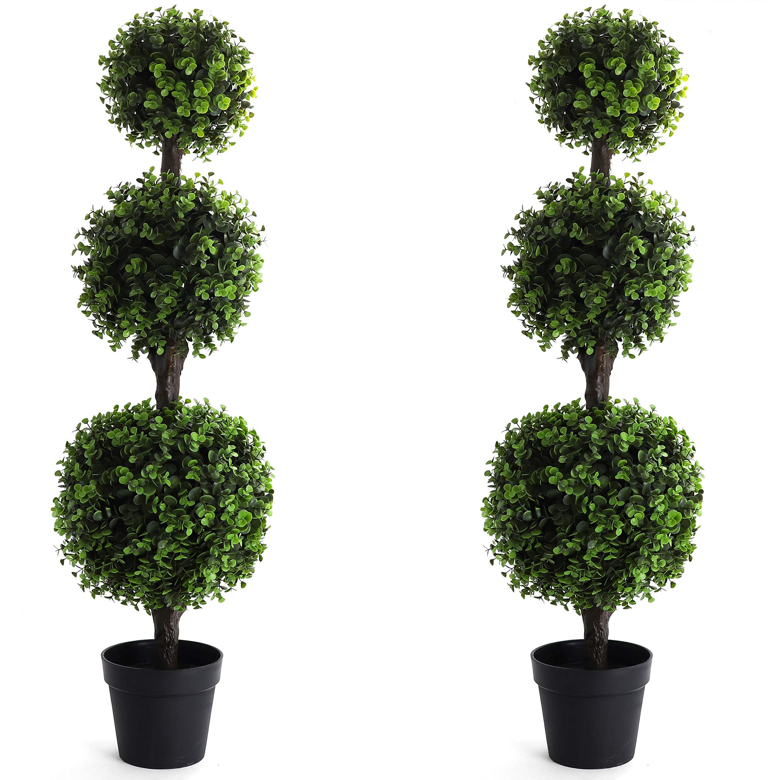 Amazon.com - Bornbridge Artificial Boxwood Topiary Ball Tree - 4' Boxwood Ball Tree - Indoor/Outd... | Amazon (US)