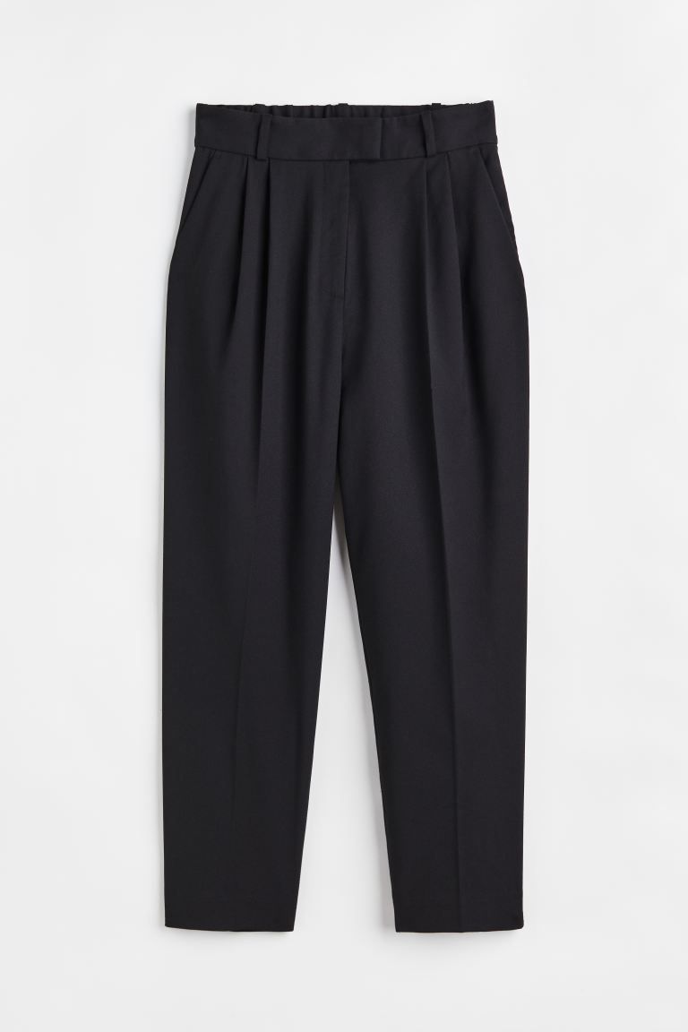 Ankle-length trousers - Black - Ladies | H&M GB | H&M (UK, MY, IN, SG, PH, TW, HK, KR)