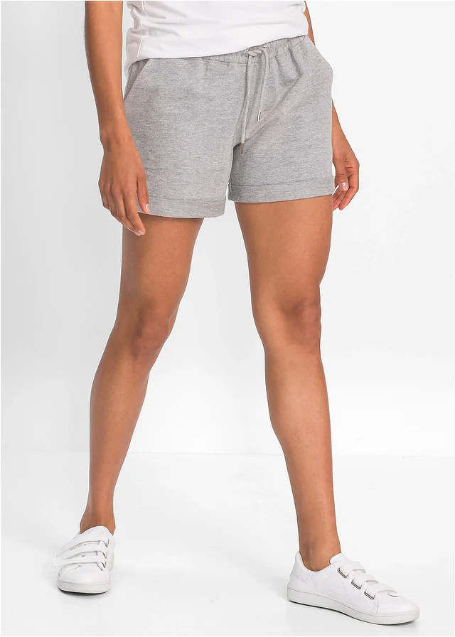 Sweat short lichtgrijs gem\u00ealeerd | Bonprix NL (Influencer)