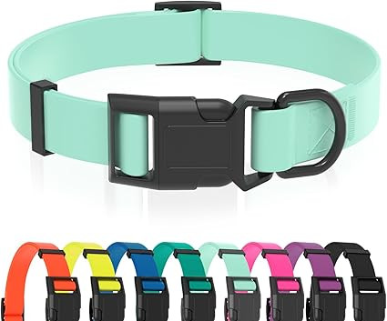 Waterproof Dog Collar, Easy to Clean Rubber Dog Collars with Quick Release Buckle Fits Small Medi... | Amazon (US)