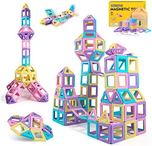 Magnetic Blocks Basic Set (28 pieces+number kits), STEM Toys for 2 3 4 5 6 Year Old Girls Boys, M... | Amazon (US)