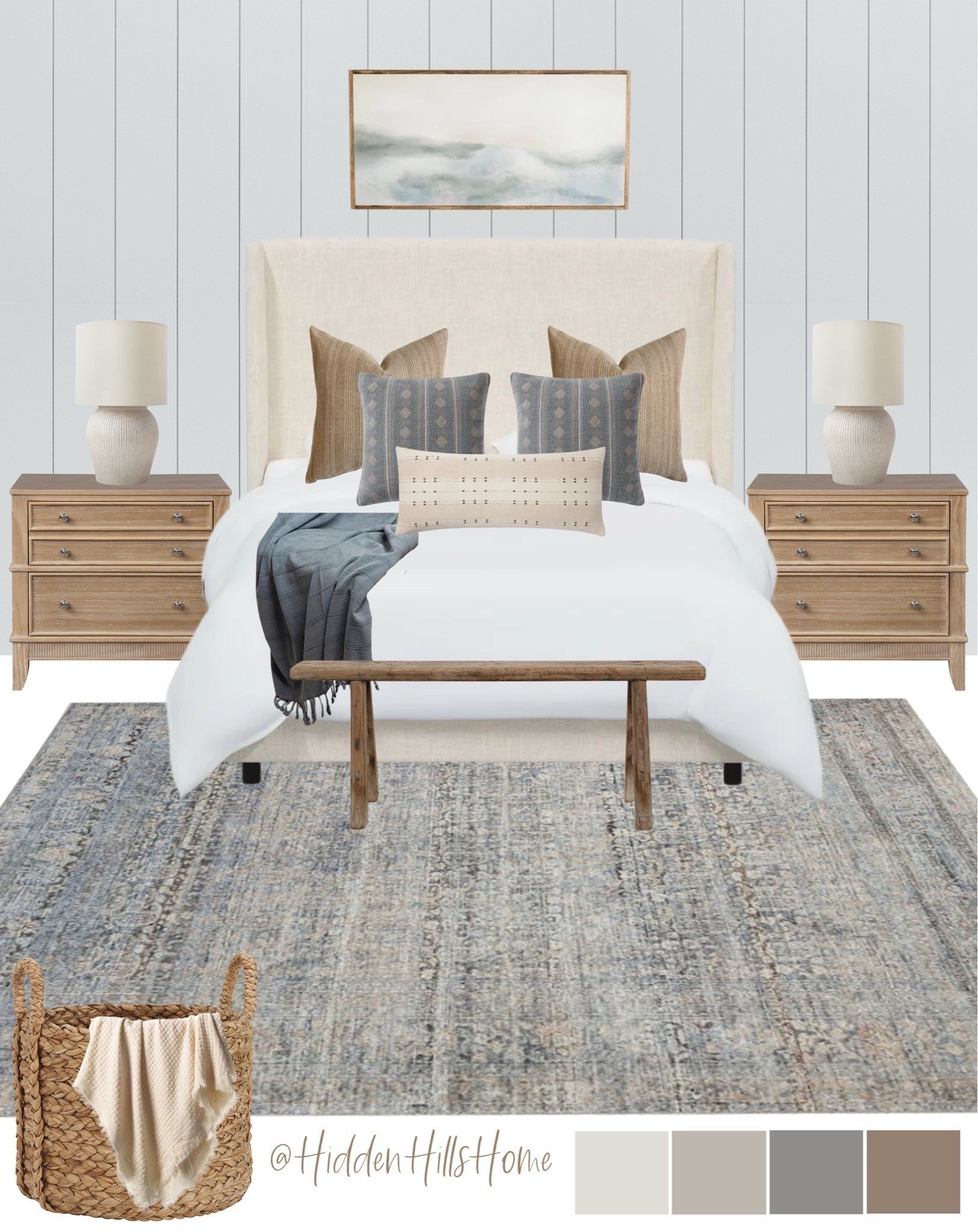 Coastal bedroom decor, bedroom design ideas, bedroom mood board, bedroom inspiration, cozy coastal master bedroom #bedroom
Wall color is SW Rarified Air


#LTKSeasonal #LTKHome #LTKSaleAlert