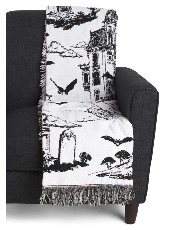 Haunted Toile Chenille Throw | TJ Maxx