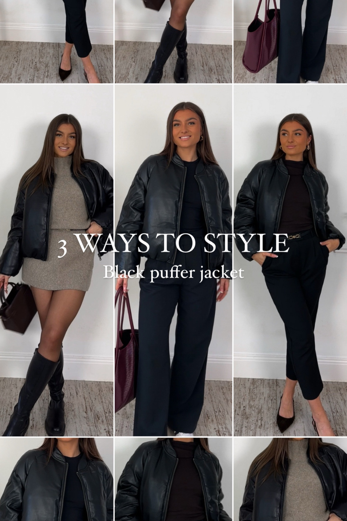 Black puffer jacket styling ideas 🖤

#LTKstyletip #LTKeurope #LTKuk