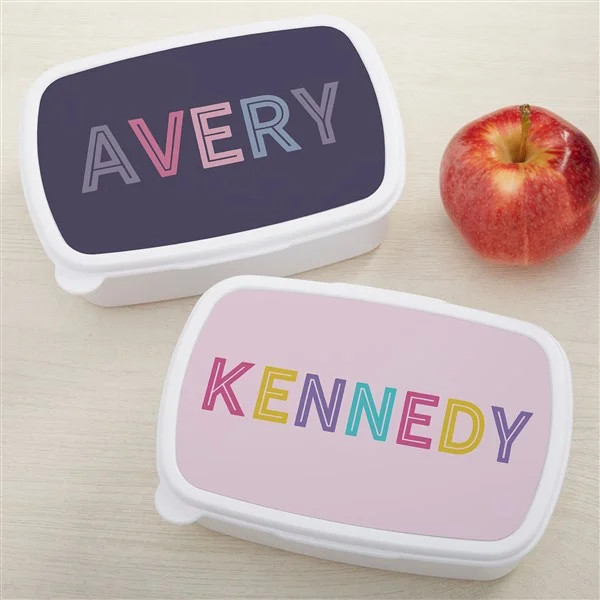 Girl's Colorful Name Personalized Lunch Box | Personalization Mall