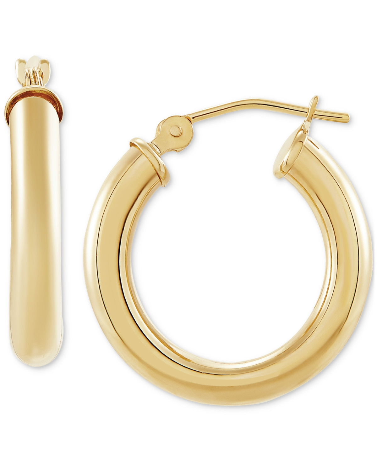 14k Gold Hoop Earrings (18mm) - Yellow Gold | Macy's